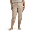 imageLee Womens Plus Size Ultra Lux Comfort with Flextogo Cargo Capri PantPioneer Beige
