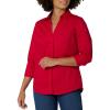 imageRiders by Lee Indigo Womens Bella Easy Care Quarter Sleeve Woven ShirtClassic Red