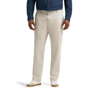 imageLee Mens Big ampamp Tall Extreme Motion Flat Front Regular Straight PantCity Beige