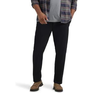 imageLee Mens Big ampamp Tall Extreme Motion Flat Front Relaxed Taper PantBlack