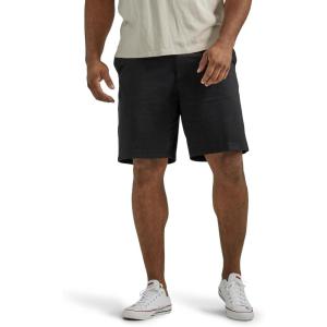 imageLee Mens Big ampamp Tall Extreme Motion Flat Front ShortBlack