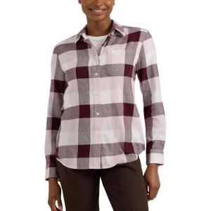 imageLee Womens Legendary Long Sleeve All Purpose Button Down ShirtVelvet Beet Check