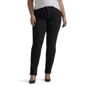 imageLee Womens Petite Legendary Mid Rise Straight Leg JeanBlack
