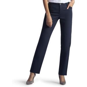 imageLee Womens Petite Relaxed Fit All Day Straight Leg PantImperial Blue