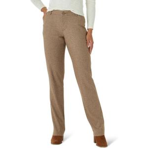 imageLee Womens Petite Wrinkle Free Relaxed Fit Straight Leg PantDark Earth