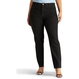 imageLee Womens Plus Size Relaxed Fit Side Elastic Tapered Leg JeanBlack