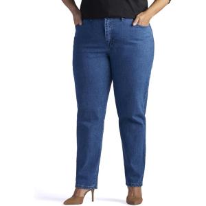imageLee Womens Plus Size Relaxed Fit Side Elastic Tapered Leg JeanPepper Stone