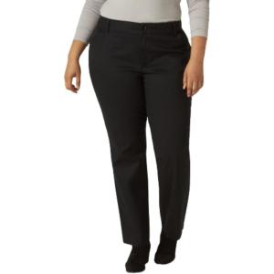 imageLee Womens Plus Size Wrinkle Free Relaxed Fit Straight Leg PantBlack