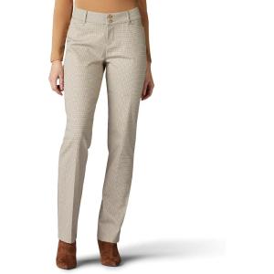 imageLee Womens Secretly Shapes Regular Fit Straight Leg PantBarley Houndstooth