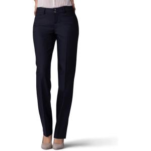 imageLee Womens Secretly Shapes Regular Fit Straight Leg PantBlack