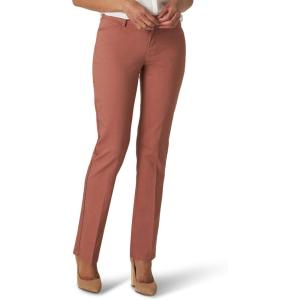 imageLee Womens Secretly Shapes Regular Fit Straight Leg PantCognac