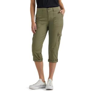 imageLee Womens Ultra Lux Comfort with Flextogo Cargo Capri PantDeep Lichen Green