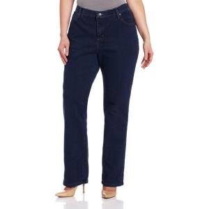 imageLee Womens Wrinkle Free Relaxed Fit Straight Leg PantPremium Dark