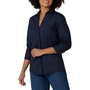 imageRiders by Lee Indigo Womens Bella Easy Care Quarter Sleeve Woven ShirtDark Navy