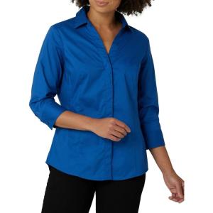 imageRiders by Lee Indigo Womens Bella Easy Care Quarter Sleeve Woven ShirtTrue Blue
