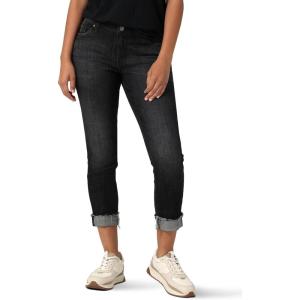 imageRiders by Lee Indigo Womens Fringe Cuff Boyfriend JeanWashed Black
