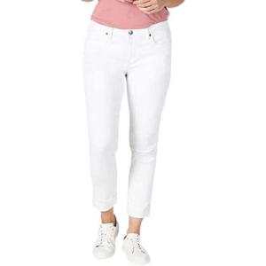 imageRiders by Lee Indigo Womens Fringe Cuff Boyfriend JeanWhite