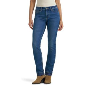 imageLee Womens Legendary Mid Rise Straight Leg JeanMid Limbo  Plaid Fleece Lined