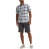 imageLee Mens All Purpose Classic Fit Short Sleeve ShirtConcrete Gray Plaid