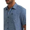 imageLee Mens All Purpose Classic Fit Short Sleeve ShirtDark Chambray