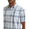 imageLee Mens All Purpose Classic Fit Short Sleeve ShirtOrion BlueWhite Plaid