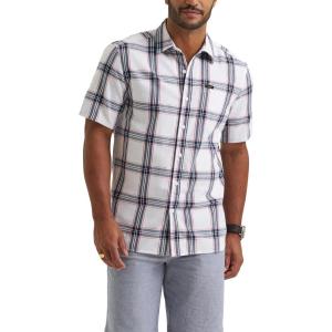 imageLee Mens All Purpose Classic Fit Short Sleeve ShirtAmericana Plaid