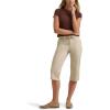 imageLee Womens Ultra Lux Comfort with Flextogo Utility Skimmer Capri PantPioneer Beige