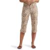 imageLee Womens Ultra Lux Comfort with Flextogo Utility Skimmer Capri PantKhaki Halogen Floral
