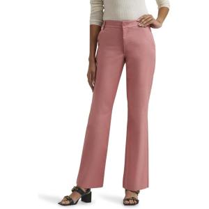 imageLee Womens Wrinkle Free Mid Rise Bootcut PantMallory  Med PinkRose
