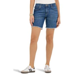 imageLee Womens Legendary 7 Side Slit Denim ShortIndigo Quilt