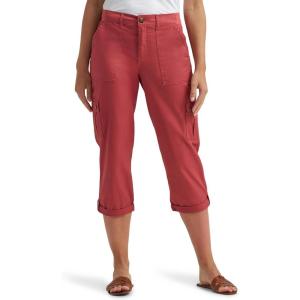 imageLee Womens Ultra Lux Comfort with FlextoGo Cargo Capri PantCinnamon Red