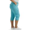 imageLee Womens Plus Size Flextogo MidRise Relaxed Fit Cargo Capri PantBay Blue