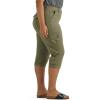 imageLee Womens Plus Size Flextogo MidRise Relaxed Fit Cargo Capri PantDeep Lichen Green
