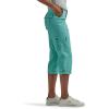 imageLee Womens Plus Size Flextogo MidRise Relaxed Fit Cargo Capri PantDusty Jade