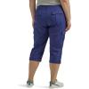 imageLee Womens Plus Size Flextogo MidRise Relaxed Fit Cargo Capri PantMedieval Blue