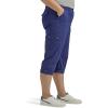 imageLee Womens Plus Size Flextogo MidRise Relaxed Fit Cargo Capri PantMedieval Blue