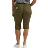 imageLee Womens Plus Size Ultra Lux Comfort with Flextogo Utility Skimmer Capri PantOlive Night