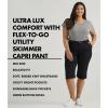 imageLee Womens Plus Size Ultra Lux Comfort with Flextogo Utility Skimmer Capri PantUnionall Black
