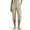 imageLee Womens Plus Size Flextogo MidRise Relaxed Fit Cargo Capri PantPioneer Beige