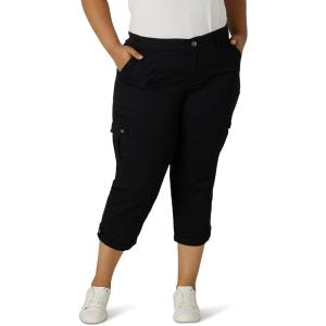imageLee Womens Plus Size Flextogo MidRise Relaxed Fit Cargo Capri PantBlack