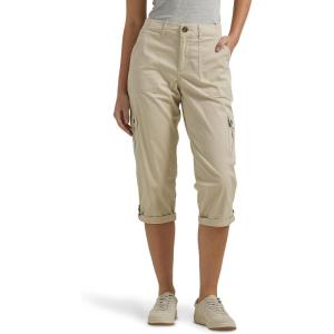 imageLee Womens Plus Size Flextogo MidRise Relaxed Fit Cargo Capri PantPioneer Beige