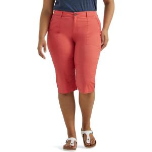 imageLee Womens Plus Size Ultra Lux Comfort with Flextogo Utility Skimmer Capri PantPoppy