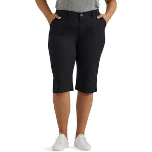 imageLee Womens Plus Size Ultra Lux Comfort with Flextogo Utility Skimmer Capri PantUnionall Black