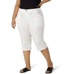 imageLee Womens Plus Size Ultra Lux Comfort with Flextogo Utility Skimmer Capri PantWhite