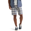 image:imageLee Mens Big amp Tall Extreme Motion Flat Front ShortSlate Gray Plaid