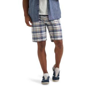 image:imageLee Mens Big amp Tall Extreme Motion Flat Front ShortSlate Gray Plaid