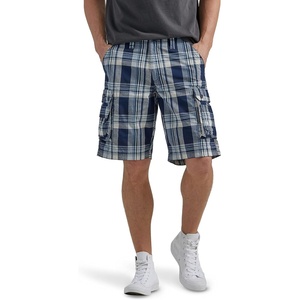 image:imageMens Dungarees New Belted Wyoming Cargo ShortNavy Blue Plaid