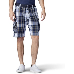 image:imageMens Dungarees New Belted Wyoming Cargo ShortNavy Munro Plaid